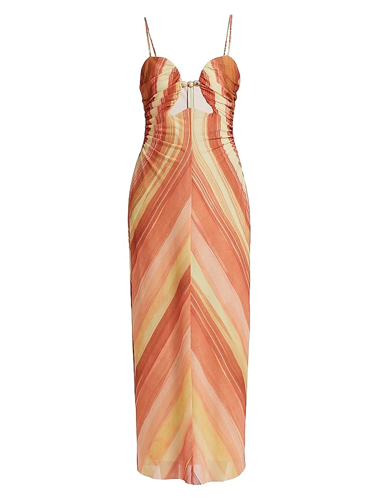 Mattie Striped Midi-Dress