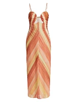 Mattie Striped Midi-Dress