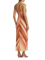 Mattie Striped Midi-Dress
