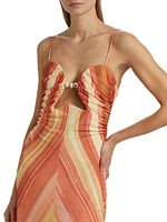 Mattie Striped Midi-Dress