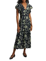 Evette Floral V-Neck Maxi Dress