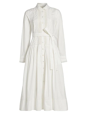Ariane Tie-Waist Cotton Shirtdress