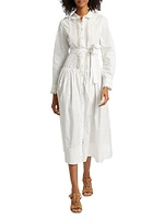 Ariane Tie-Waist Cotton Shirtdress