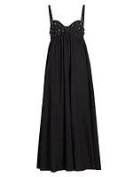 Harlan Beaded Cotton Maxi Dress
