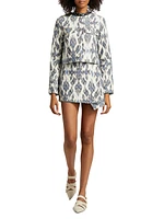 Dione Printed Cotton Crop Jacket
