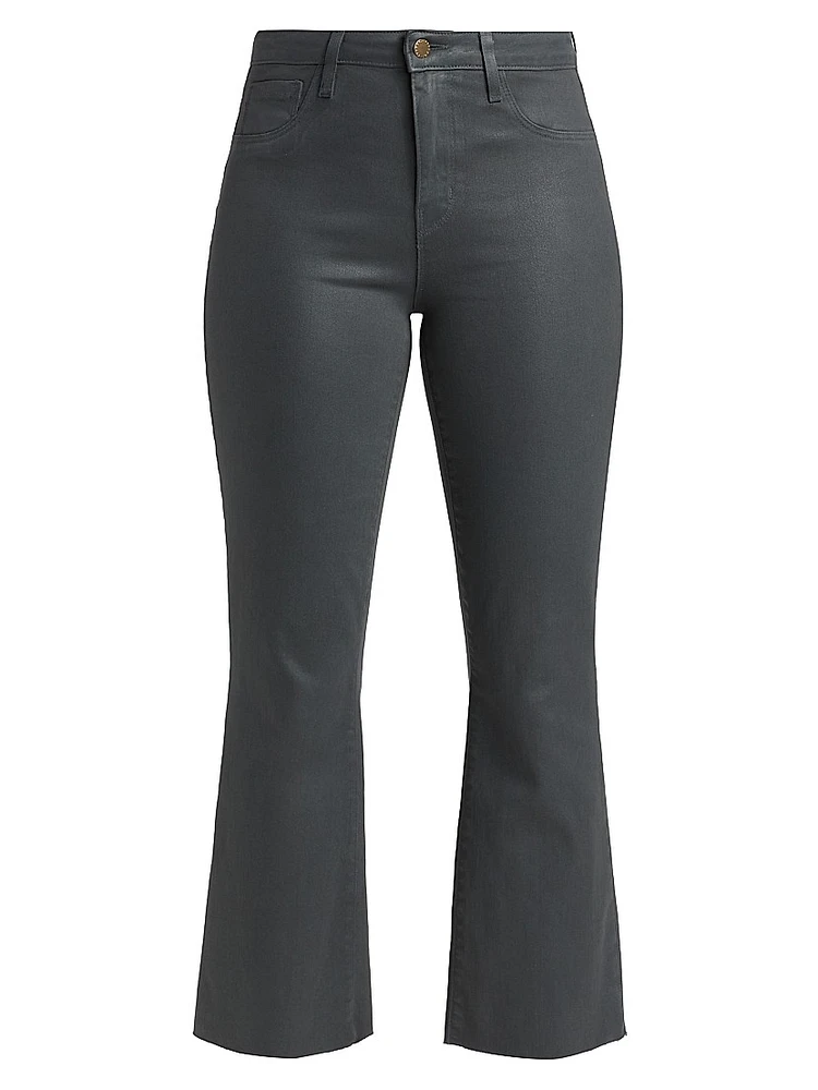 Kendra Coated High-Rise Crop Jeans