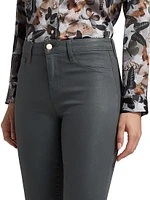 Kendra Coated High-Rise Crop Jeans