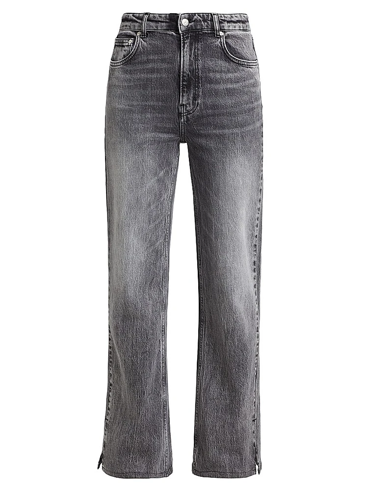 High-Rise Split Hem Bootcut Jeans