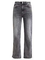 High-Rise Split Hem Bootcut Jeans