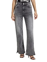 High-Rise Split Hem Bootcut Jeans