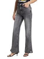 High-Rise Split Hem Bootcut Jeans