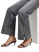 High-Rise Split Hem Bootcut Jeans