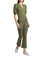 Carson Off-Duty Flared Crop Jeans