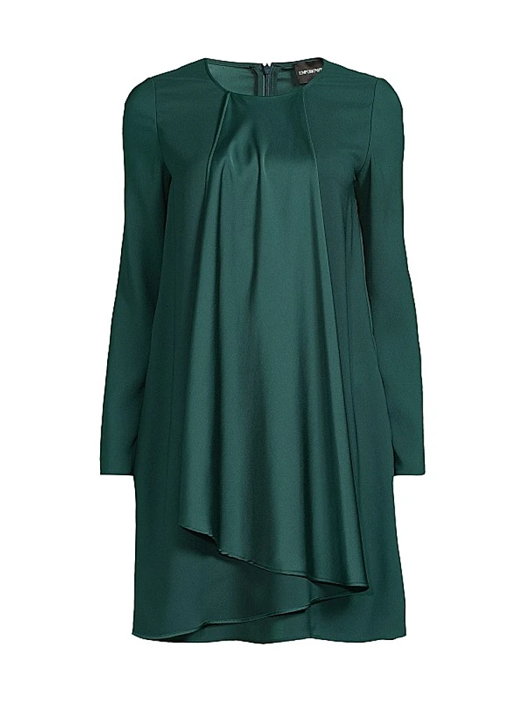 Satin Crepe Layered Minidress