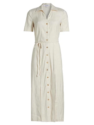 Axel Striped Shirt Midi-Dress