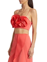 Underwood Frilled Bandeau Crop Top