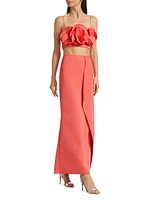 Underwood Frilled Bandeau Crop Top