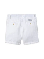 Little Boy's & Embroidered Oxford Shirt Shorts Set