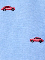 Little Boy's & Embroidered Oxford Shirt Shorts Set