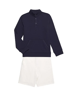 Little Boy's & French Terry Sweater Shorts Set