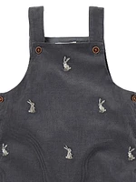 Baby Boy's Bodysuit & Embroidered Corduroy Overalls Set