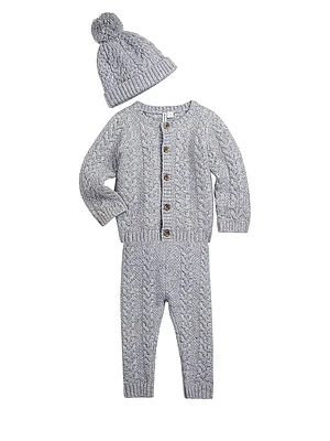Baby Boy's Cable Knit Sweater Set