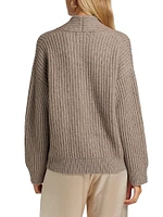 Rib-Knit Double-Breasted Jacket