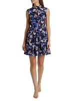 Laura Floral Bubble-Hem Minidress