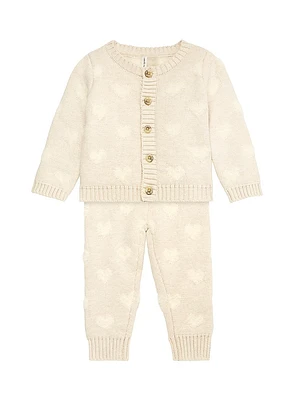 Baby Girl's Heart Sweater Set