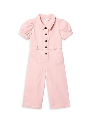Little Girl's & Puff Sleeve Jumpsuit