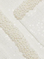 Faux Pearl-Trim Bouclé Jacket