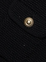 Contrast-Trim Knit Minidress