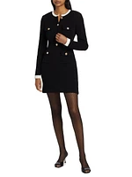Contrast-Trim Knit Minidress