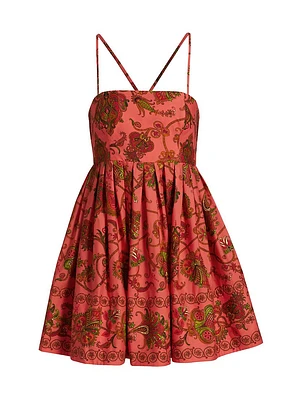Leo Floral Cotton Minidress