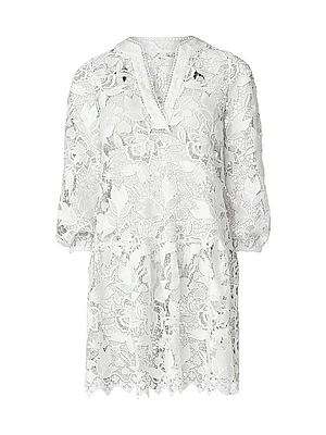 Umbrella Guipure Lace Minidress