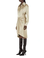 De Lovie Knotted Shirtdress