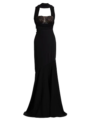 Allegra Stretch Crêpe Mermaid Gown