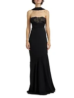 Allegra Stretch Crêpe Mermaid Gown