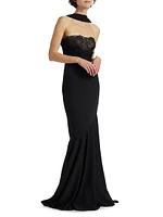 Allegra Stretch Crêpe Mermaid Gown