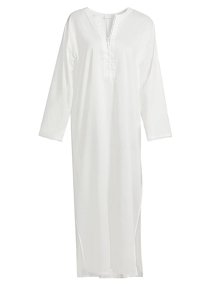 Valentina Lace-Trimmed Kaftan Nightie