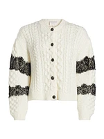 Louise Wool-Blend Cable Cardigan