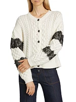 Louise Wool-Blend Cable Cardigan