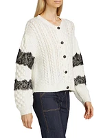 Louise Wool-Blend Cable Cardigan