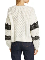 Louise Wool-Blend Cable Cardigan