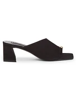 Jodie Embellished Suede Block-Heel Mules