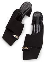 Jodie Embellished Suede Block-Heel Mules