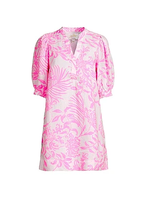 Mialeigh Palm Print Shift Dress