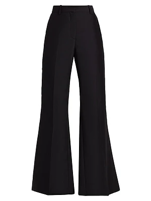 Leyva Wool-Silk Flared Pants