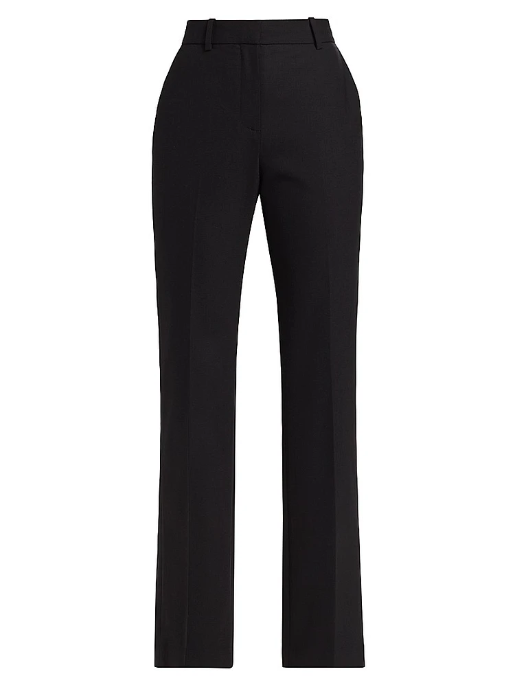 Anita Stretch-Wool Straight-Leg Pants