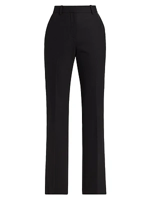 Anita Stretch-Wool Straight-Leg Pants